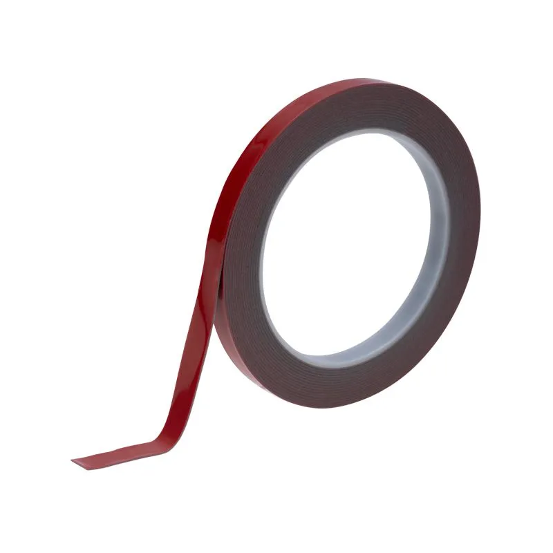 Двухсторонний скотч REXANT, серый, на HBA акриловой основе, 9 мм, ролик 5 м 09-6009