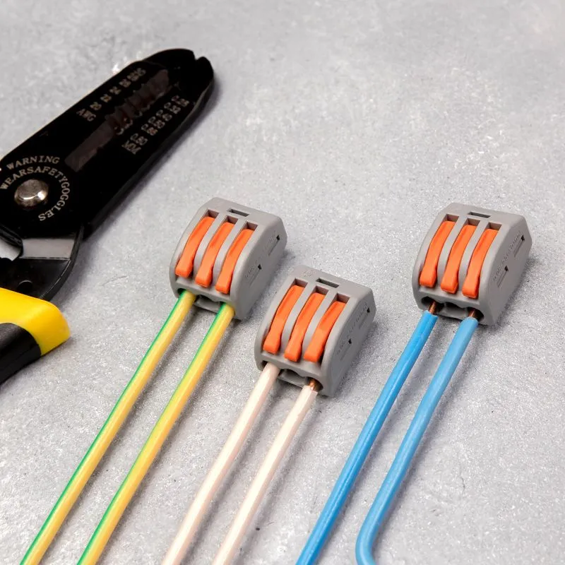 Универсальная клемма СМК 222-413, 3-проводная серая 0,08-2,5/4 мм² (20 шт./уп.) REXANT - Фото 2