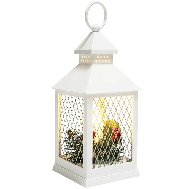 Декоративный фонарь со свечкой, белый корпус, размер 10,5х10,5х24 см, цвет ТЕПЛЫЙ БЕЛЫЙ - Фото 5
