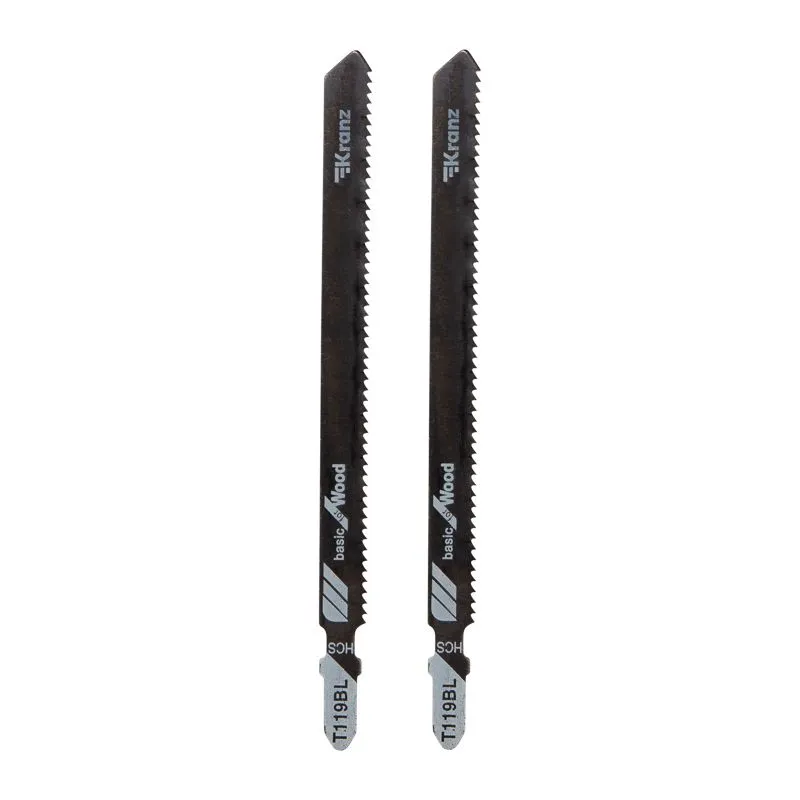 Пилка для электролобзика по дереву T119BL 132 мм 12 зубьев на дюйм 4-100 мм (2 шт./уп.) Kranz KR-92-0316