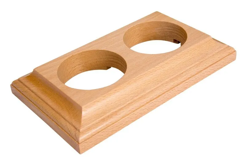 Рамка двухместная  "Престиж" бук натуральный, для наружного и внутреннего монтажа, ТМ "МезонинЪ" GE7