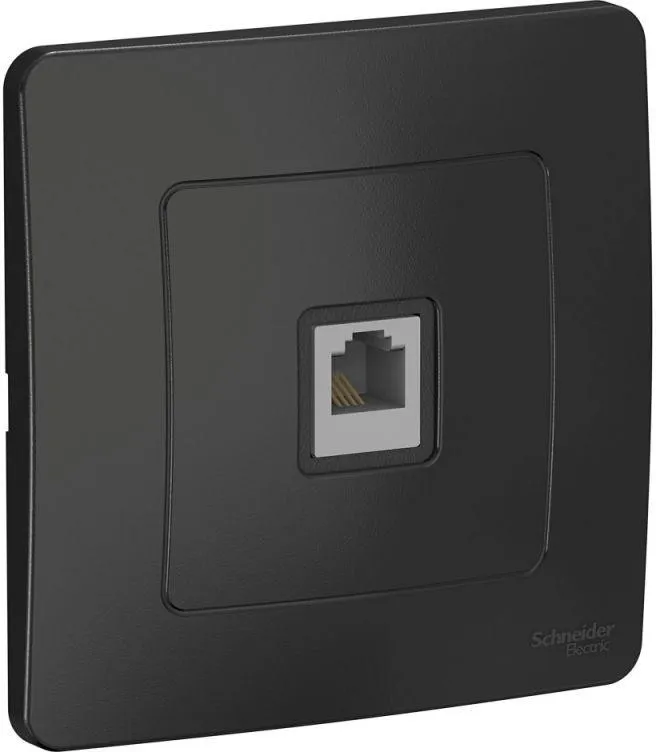 Розетка телефонная 1-м СП Blanca RJ11 антрацит SE BLNIS011006