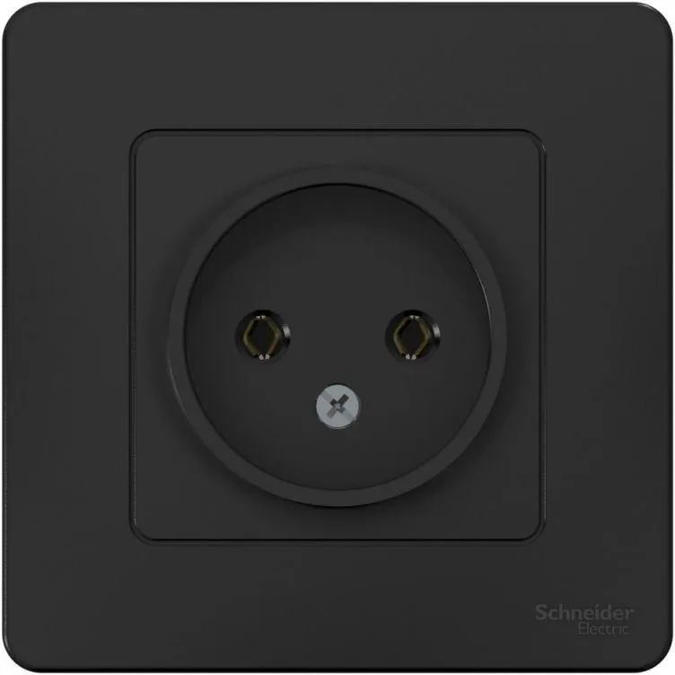Розетка 1-м СП Blanca 16А IP20 250В без заземл. без защ. шторок антрацит SE BLNRS000016 - Фото 3