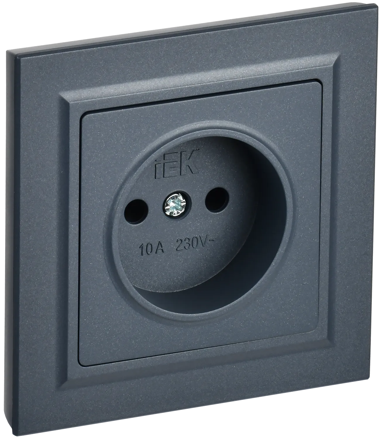 BRITE Розетка 1-местная без заземления без защитных шторок 10А в сб. РСР10-1-0-БрМ маренго IEK BR-R10-10-K35-F