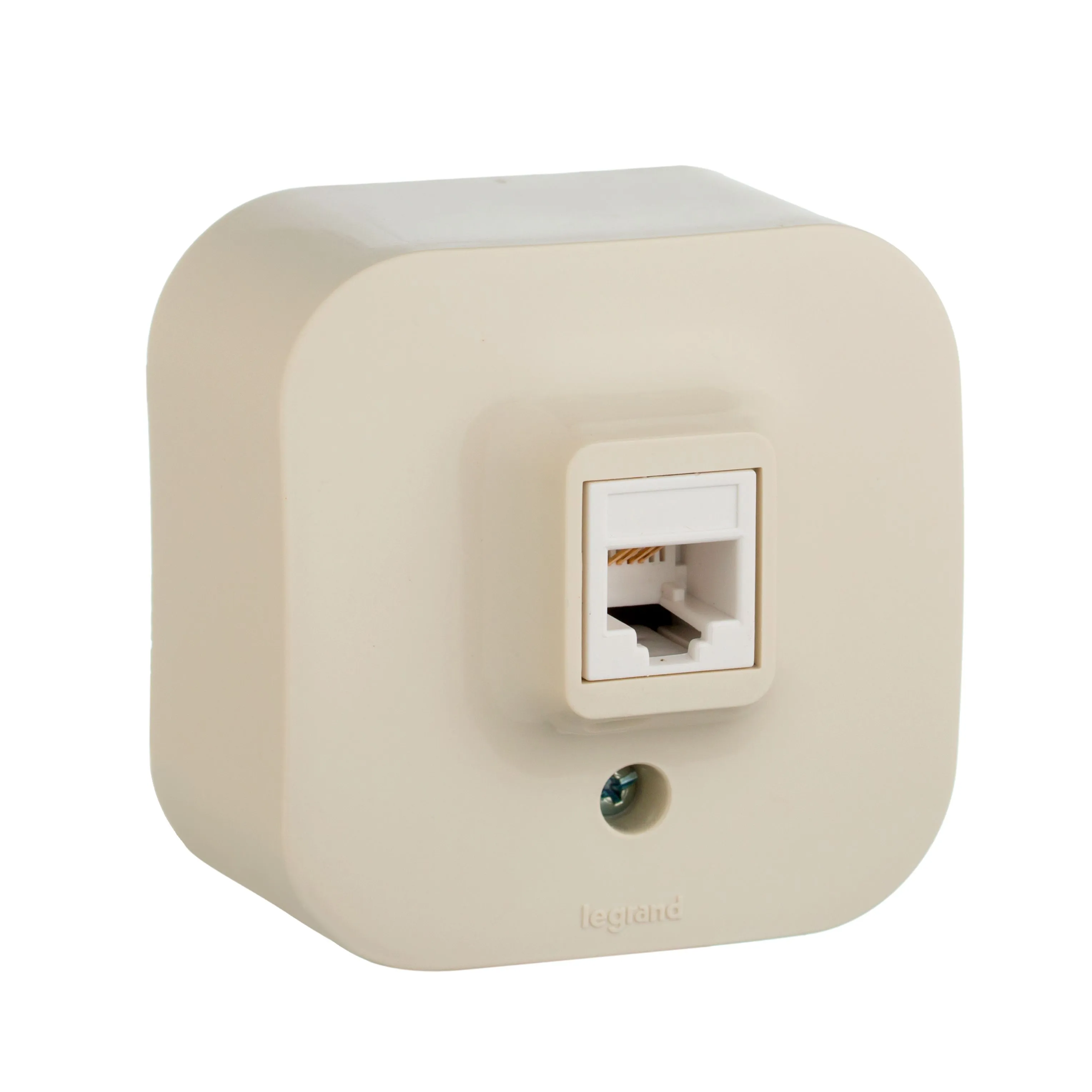 QUTEO Розетка для открытой установки компьютерная RJ45 кат.5E UTP слоновая кость 782254