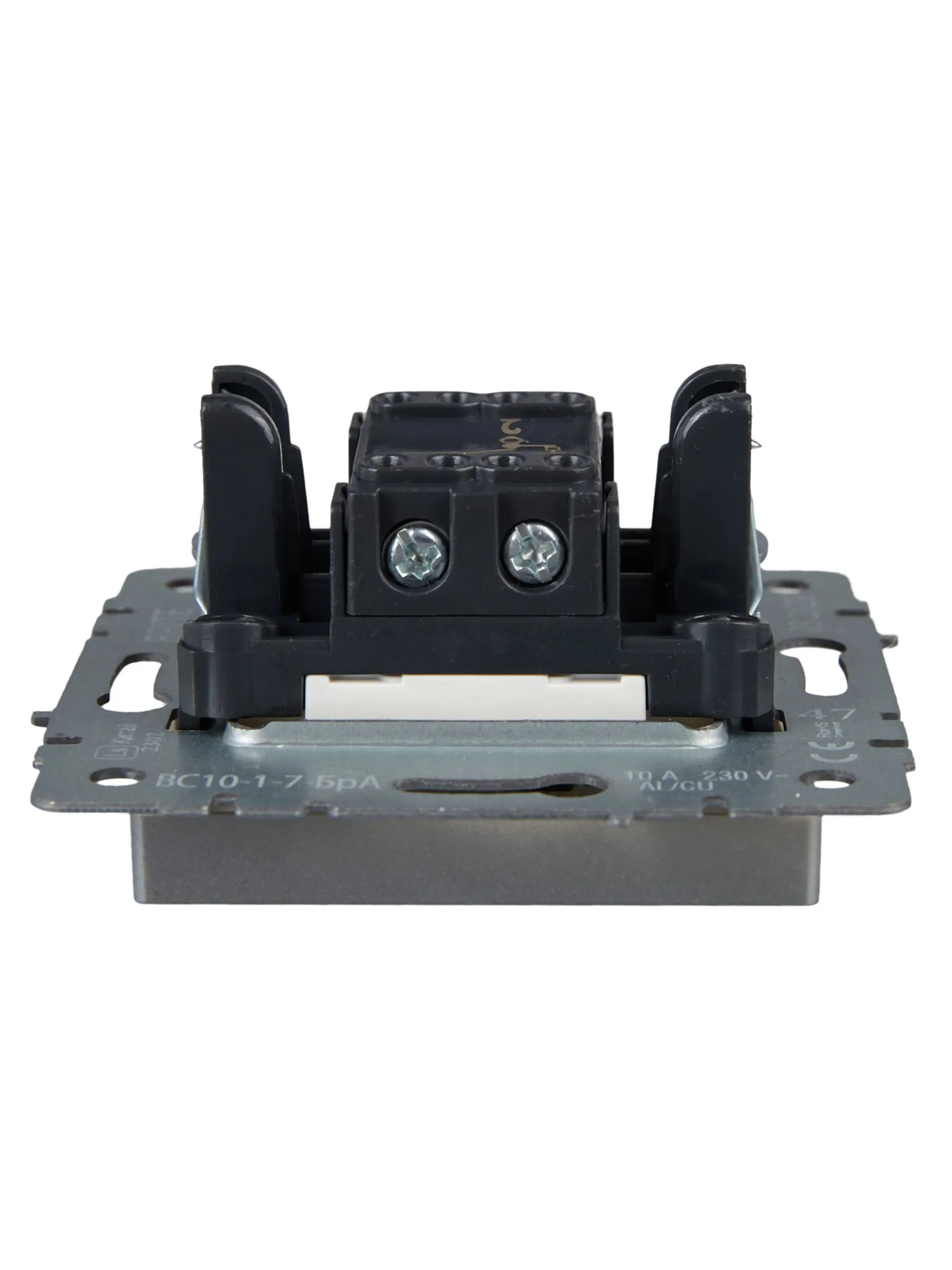 BRITE Выключатель 1-клавишный проходной с индикацией 10А ВС10-1-7-БрА алюминий IEK - Фото 5