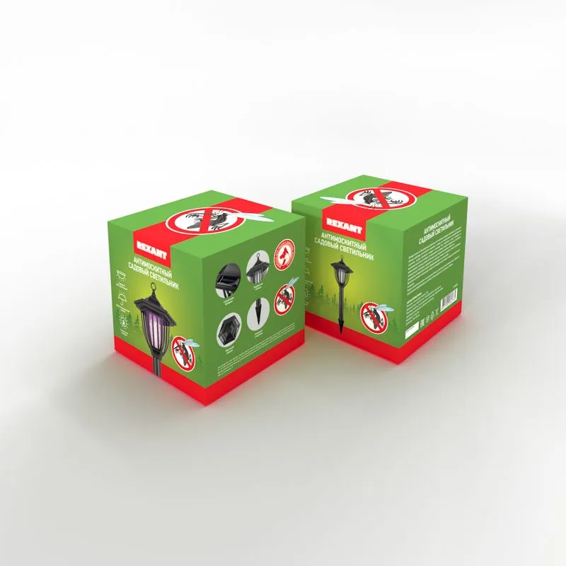 Антимоскитный инсектицидный садовый светильник R 20м, на солнечной батарее, пластик REXANT - Фото 2