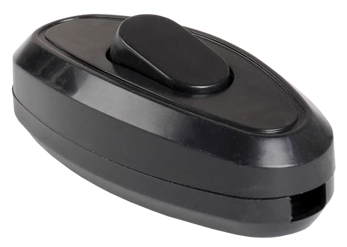 Выключатель 1-клавишный разборный для бра ВБ-01Ч черный IEK