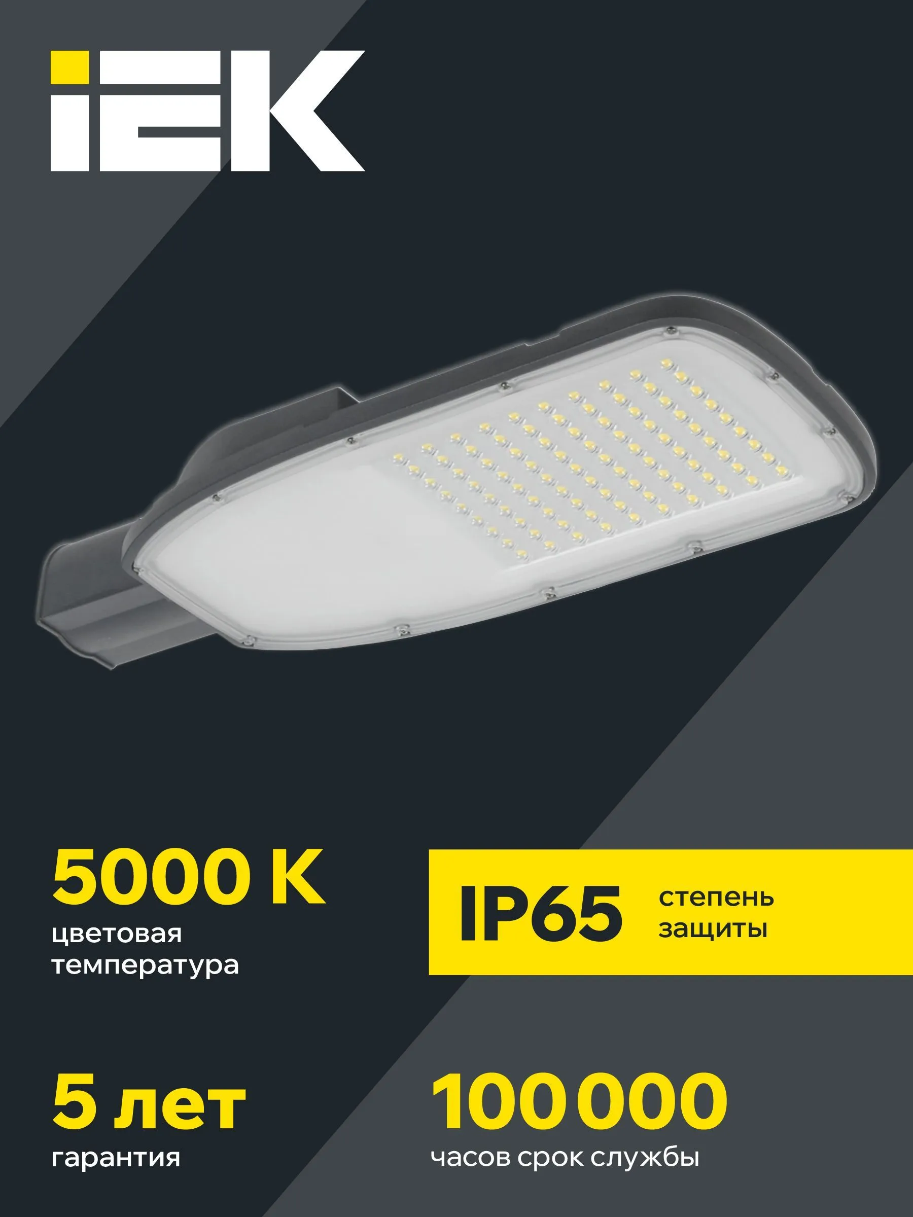 Светильник светодиодный консольный ДКУ 1004-150Ш 5000К IP65 серый IEK - Фото 3