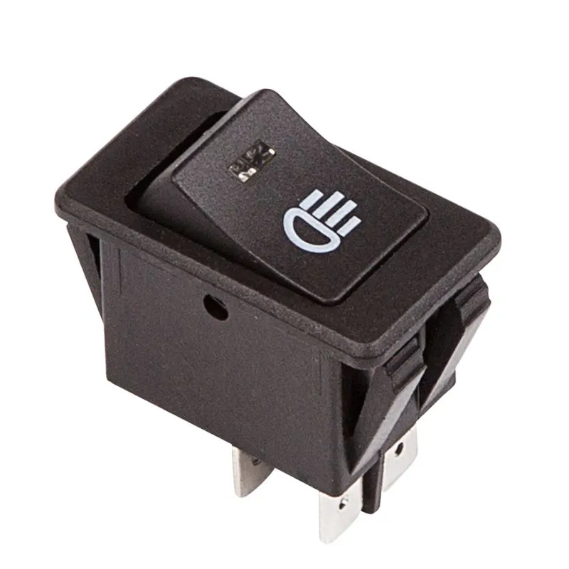 Выключатель клавишный 12В 35А (4с) ON-OFF с синей LED-подсветкой REXANT 36-4443