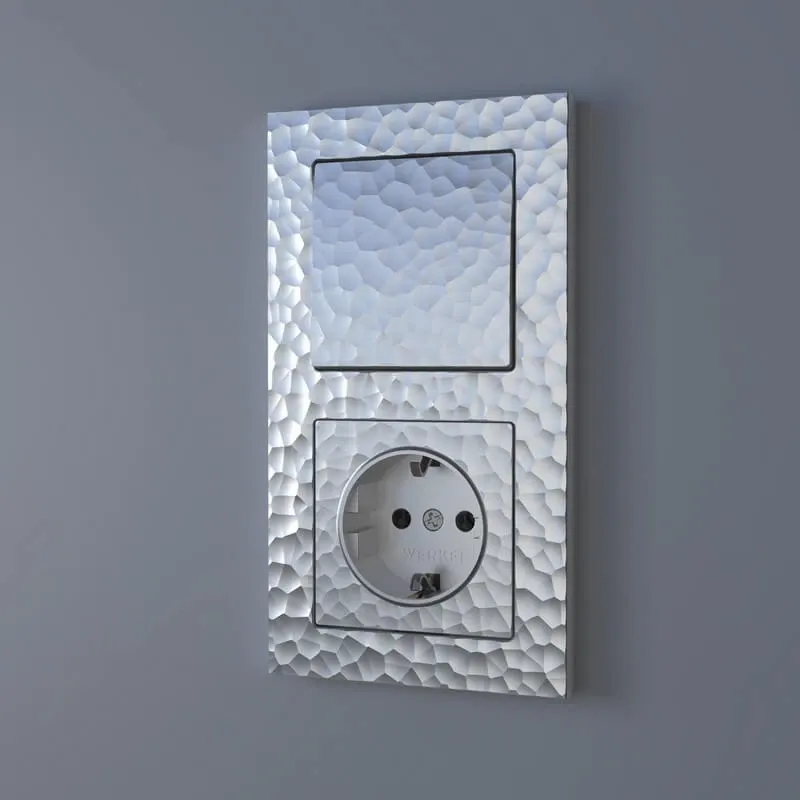 Выключатель одноклавишный (hammer серебряный) Werkel - Фото 3