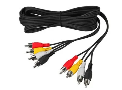 Шнур 4 RCA - 4 RCA, 3м, черный REXANT - Фото 2