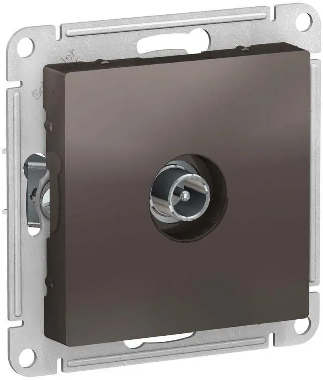 Розетка телевизионная оконечная TV AtlasDesign 1дБ механизм мокко SE ATN000691