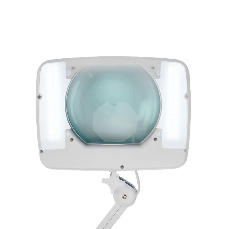 Лупа на струбцине квадратная 5D с подсветкой 60 SMD LED, сенсорный регулятор яркости, 190х157мм, белая REXANT - Фото 2