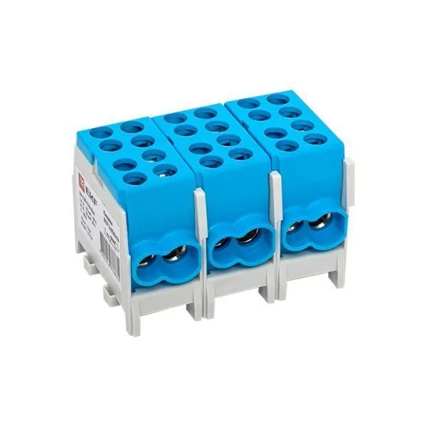 Клемма распределительная КСР с двойным винтом 2x25/2x16 cиняя EKF - Фото 8