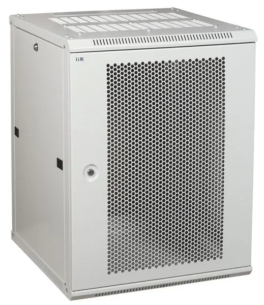 ITK Шкаф LINEA W 12U 600х450мм дверь перфорированная серый