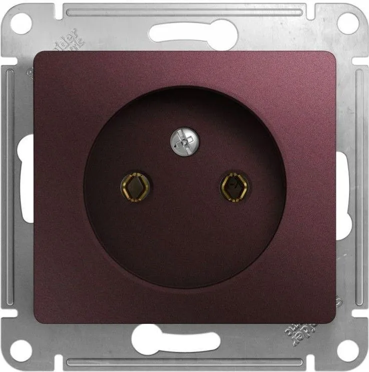 Розетка 1-м СП Glossa 16А IP20 250В без заземл. механизм баклажан. SE GSL001141