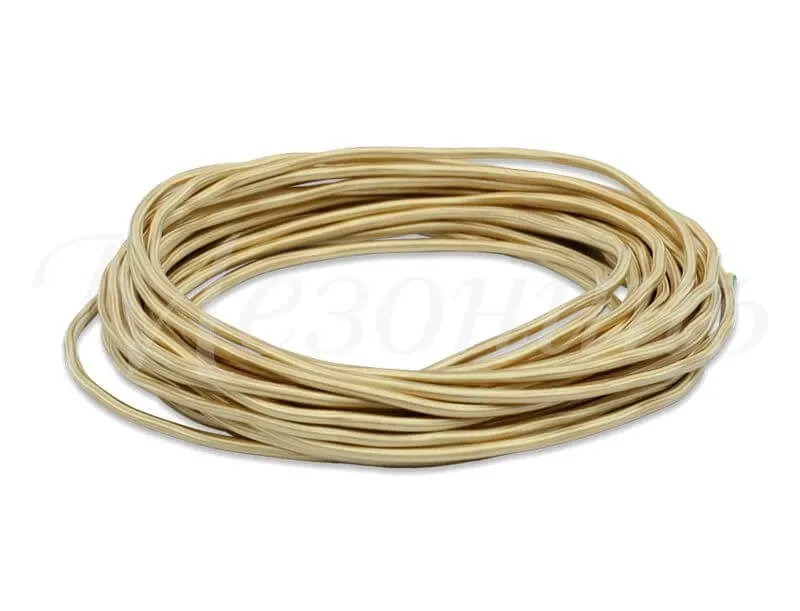 Провод круглый ПВХ 2х0,75, цвет - песочное золото, (бухта 25м) ТМ "МЕЗОНИНЪ" GE70160-32 - Фото 2