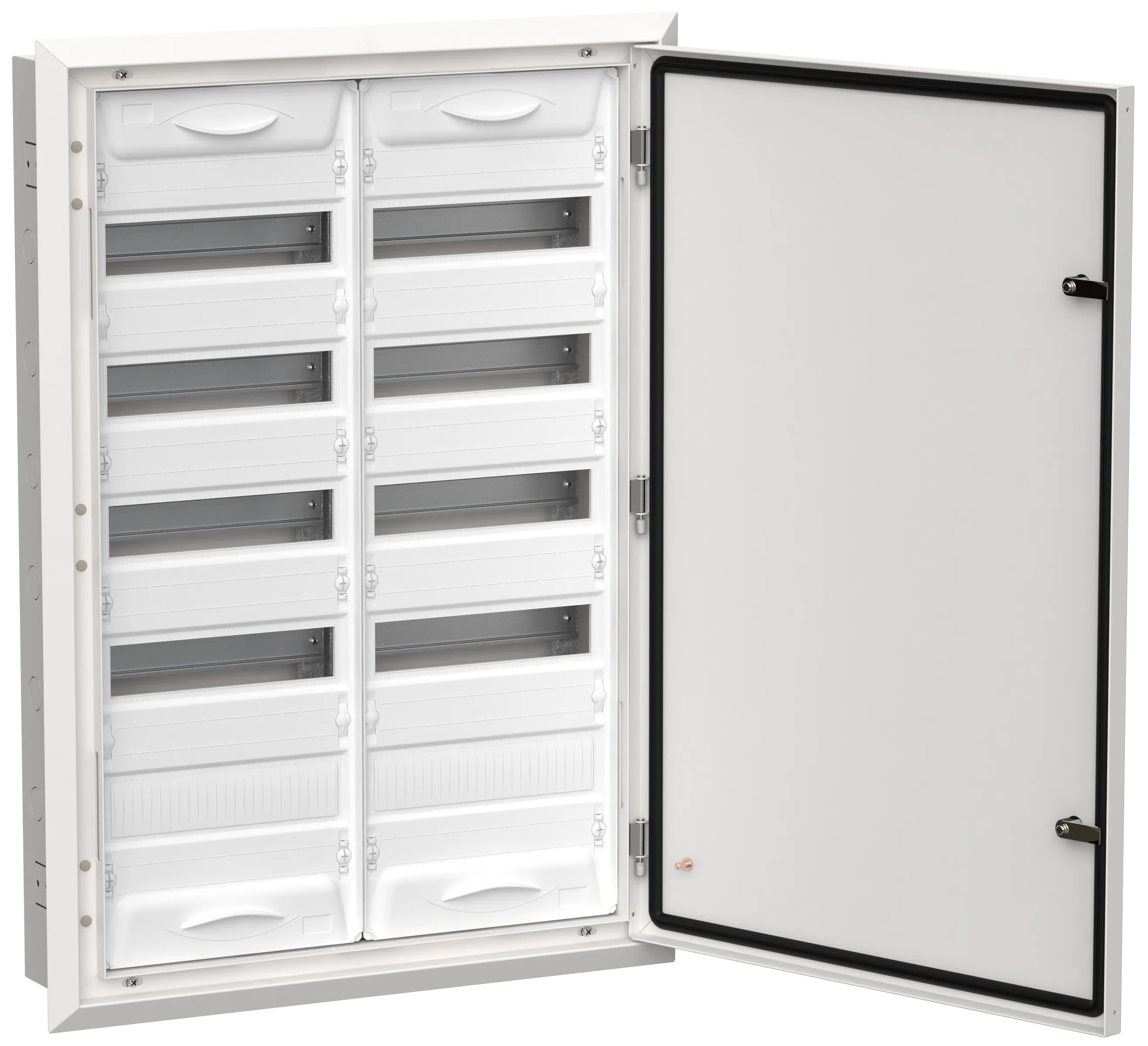 TITAN 5 Корпус металлический ЩРв-120 (2х60) 880х625х130мм IP31 белый (одна дверь) IEK TI5-50-V-2X060-31