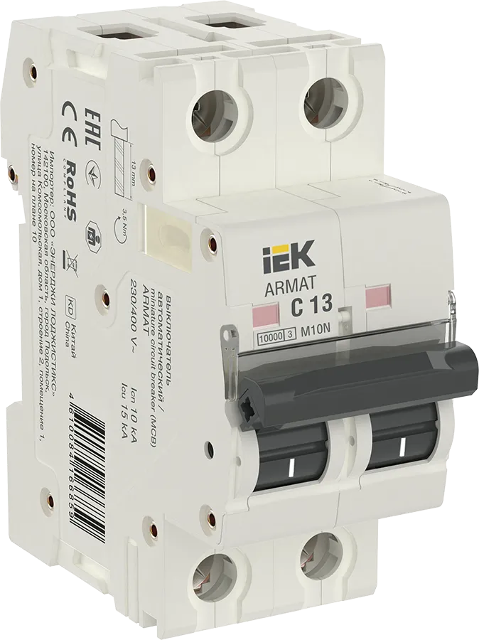 ARMAT Автоматический выключатель M10N 2P C 13А IEK