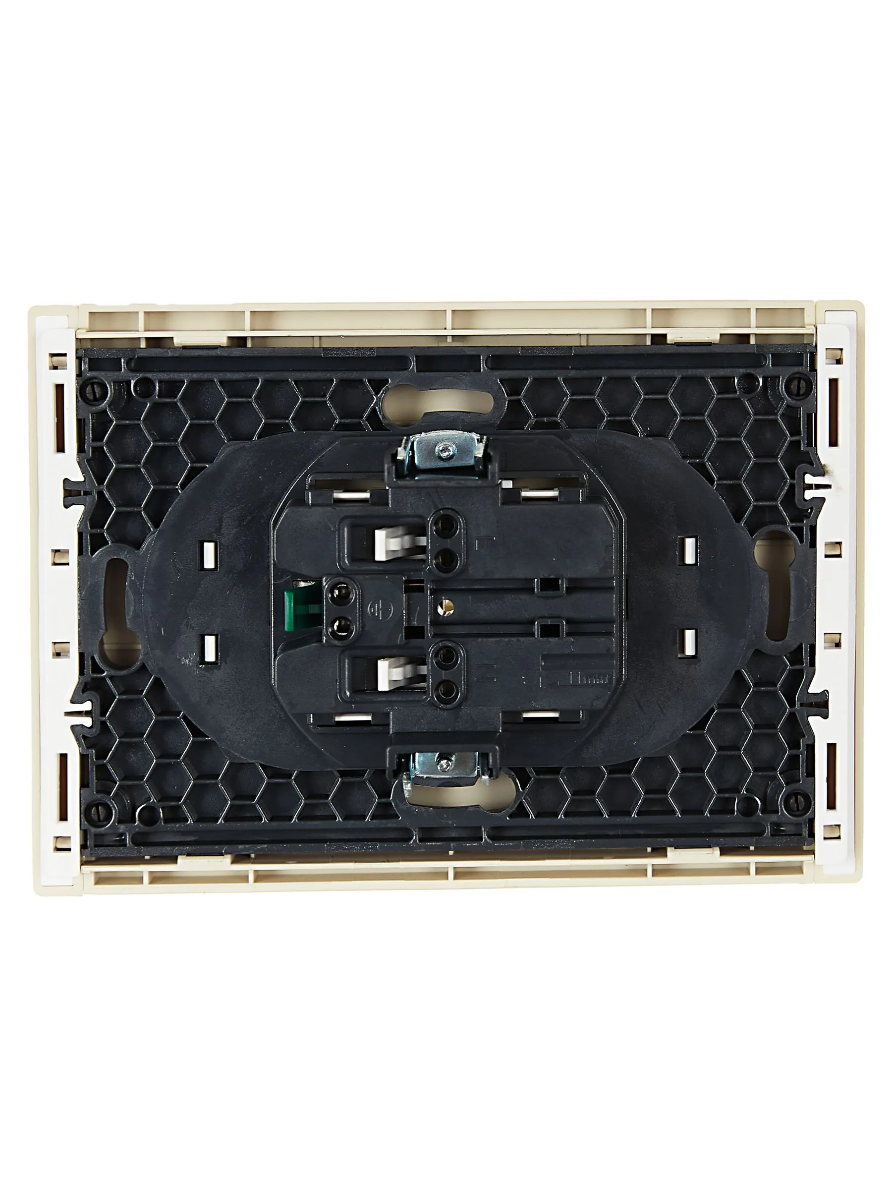 FORTE&PIANO Розетка 2-местная с заземлением без защитных шторок безвинтовое крепление 16А FP424 ваниль IEK - Фото 6