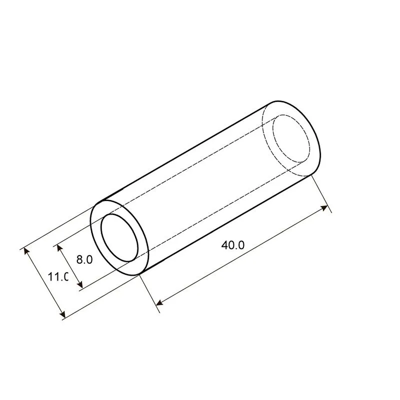 Гильза медная луженая ГМЛ 25-8 (25мм² - Ø8мм) ГОСТ 23469.3-79 (в упак. 5 шт.) REXANT - Фото 2