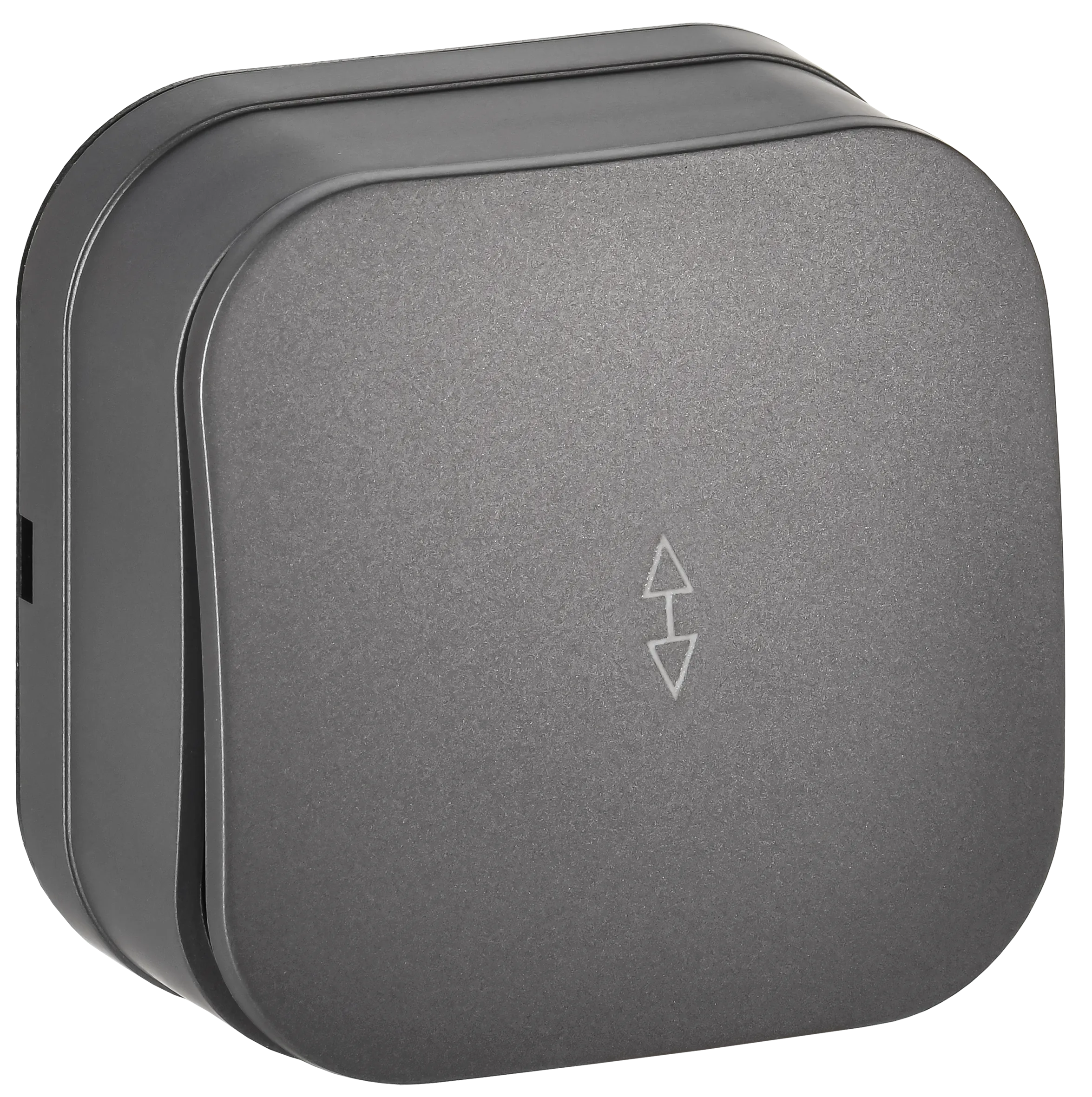 GLORY Выключатель 1-клавишный для открытой установки проходной 10А ВСп10-1-0-ХСм сталь матовый IEK