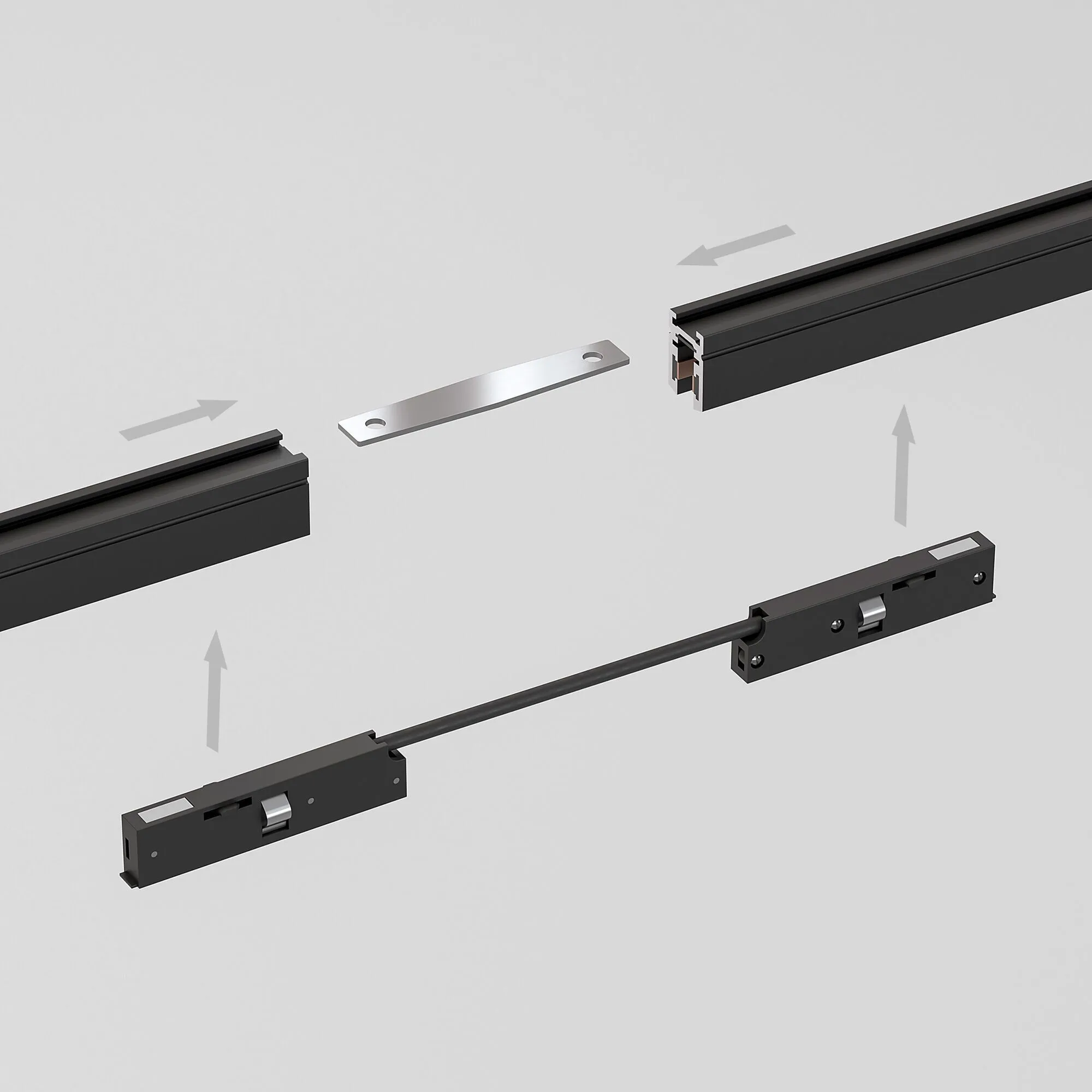 Mini Magnetic Шинопровод накладной (черный) (2м) 85171/00 - Фото 7