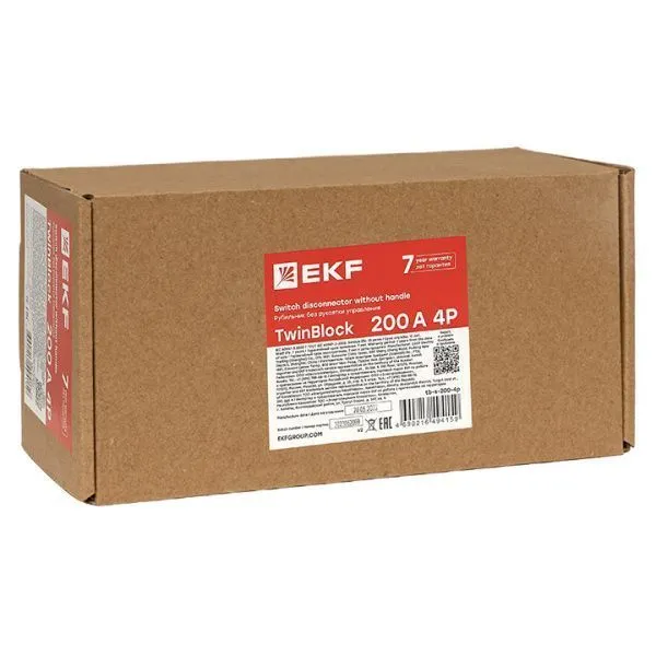 Рубильник 200A 4P без рукоятки управления TwinBlock EKF - Фото 7