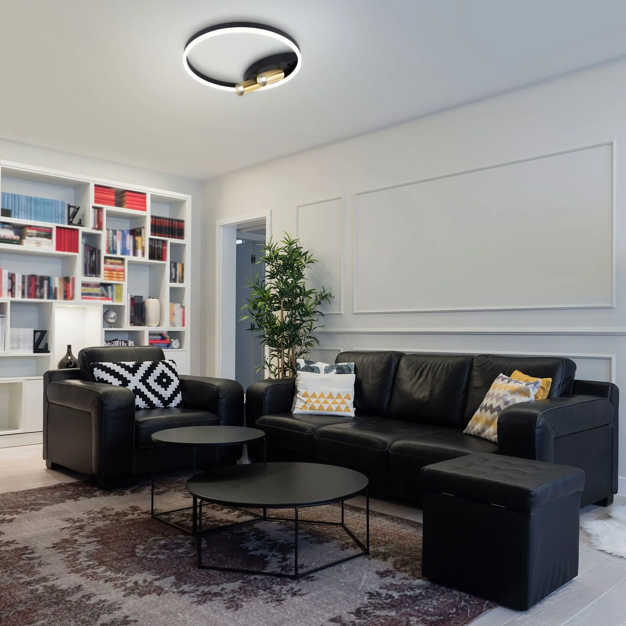 Умный потолочный светильник 90247/3 черный / золото  Eurosvet - Фото 3