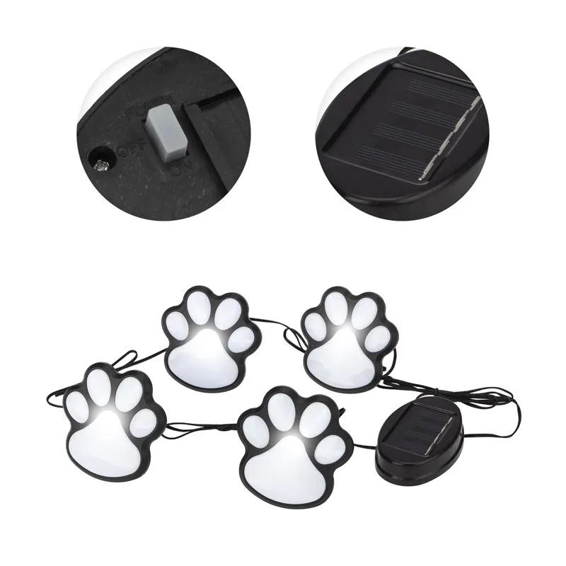 Гирлянда садовая грунтовая (каскад) Лунный След 5м, 6500К, с аккумулятором и выносной солнечной панелью LAMPER - Фото 3