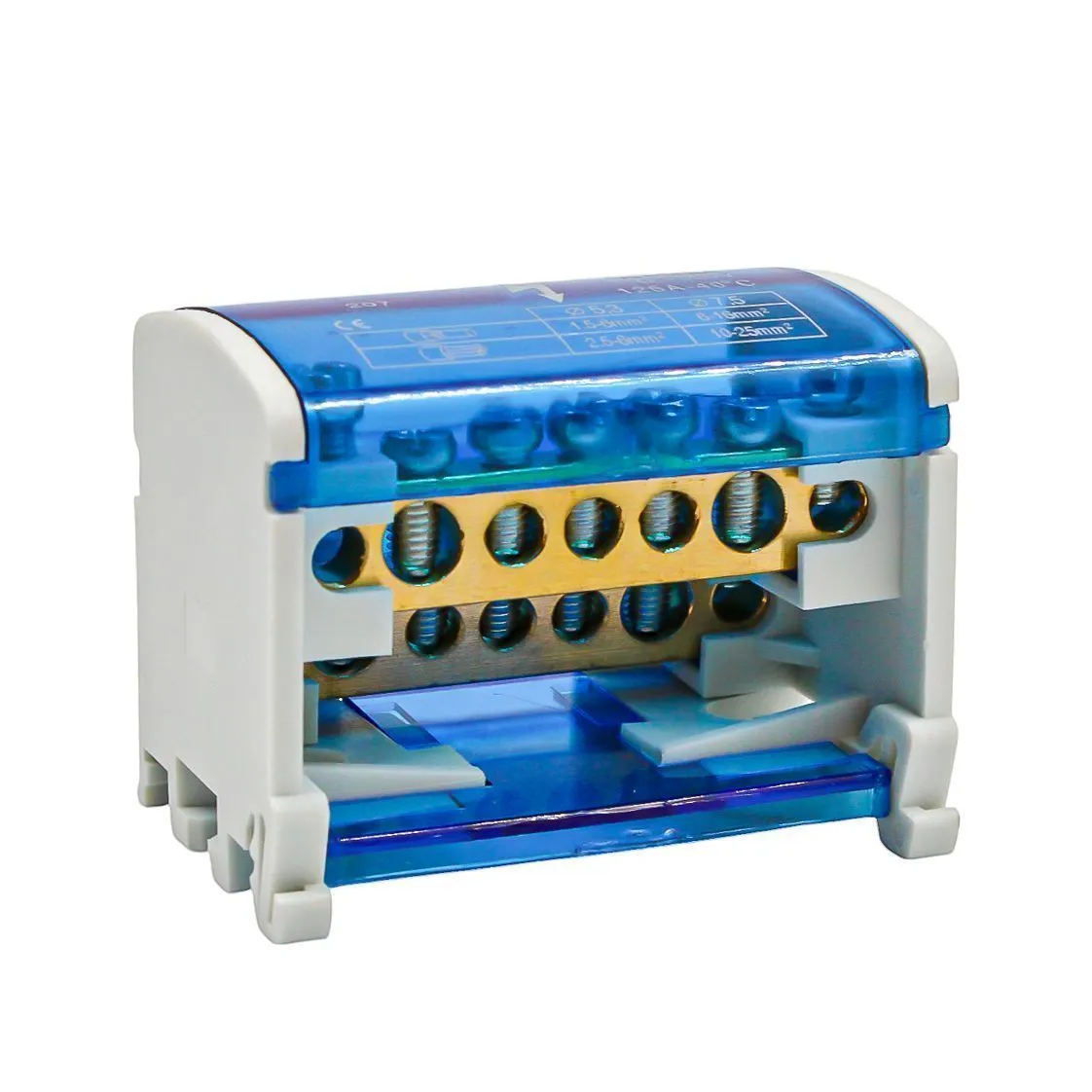 Шины на DIN-рейку в корпусе (кросс-модуль) 2х7 L+PEN DEKRON - Фото 2