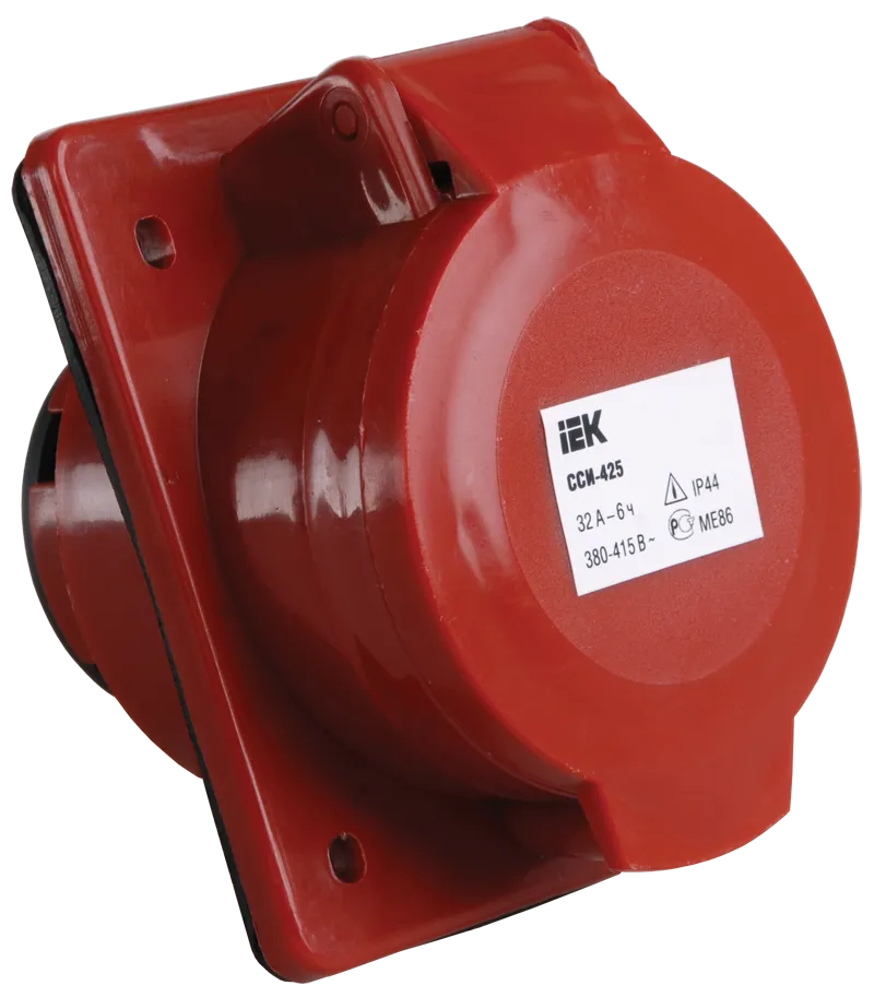 Розетка встраиваемая ССИ-425 3Р+Е+N 32А 380-415В IP44 IEK