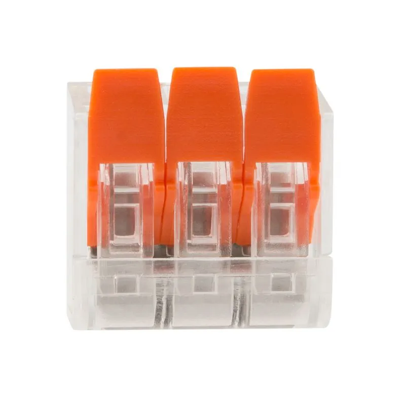 Универсальная компактная клемма СМК 221-413, 3-проводная до 4,0 мм² (20 шт./уп.) REXANT - Фото 4