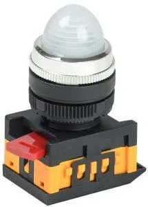 Лампа AL-22 сигнальная d=22мм белый неон/240В цилиндр IEK BLS20-AL-K01