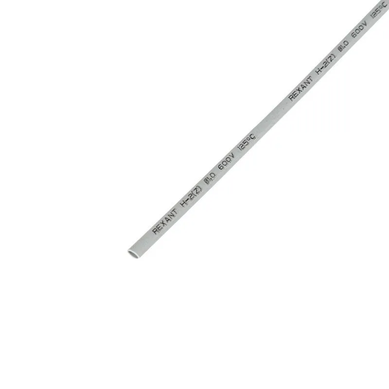 Трубка термоусаживаемая ТУТ нг 1,0/0,5мм, серая, упаковка 50 шт. по 1м REXANT 20-1010