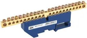 Шина N "ноль" на DIN-изол ШНИ-6х9-22-Д-С IEK YNN10-69-22D-K07