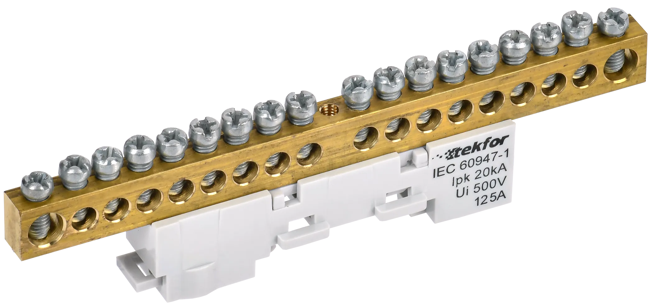 TEKFOR Шина L "фаза" неизолированная на универсальном держателе 8х12-18-Ср IEK