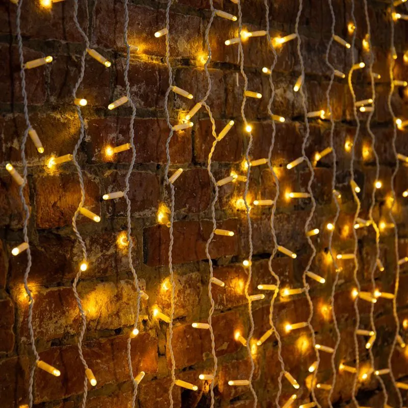 Гирлянда светодиодная Занавес 2х3м 600 LED ТЕПЛЫЙ БЕЛЫЙ белый ПВХ IP65 постоянное свечение 230В нужен блок 303-500-1 NEON-NIGHT 235-136