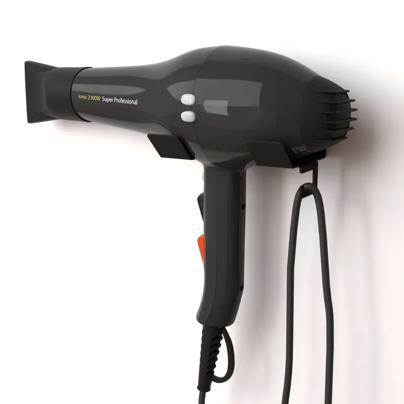 Держатель для хранения фена с креплением для сетевого кабеля, черный REXANT