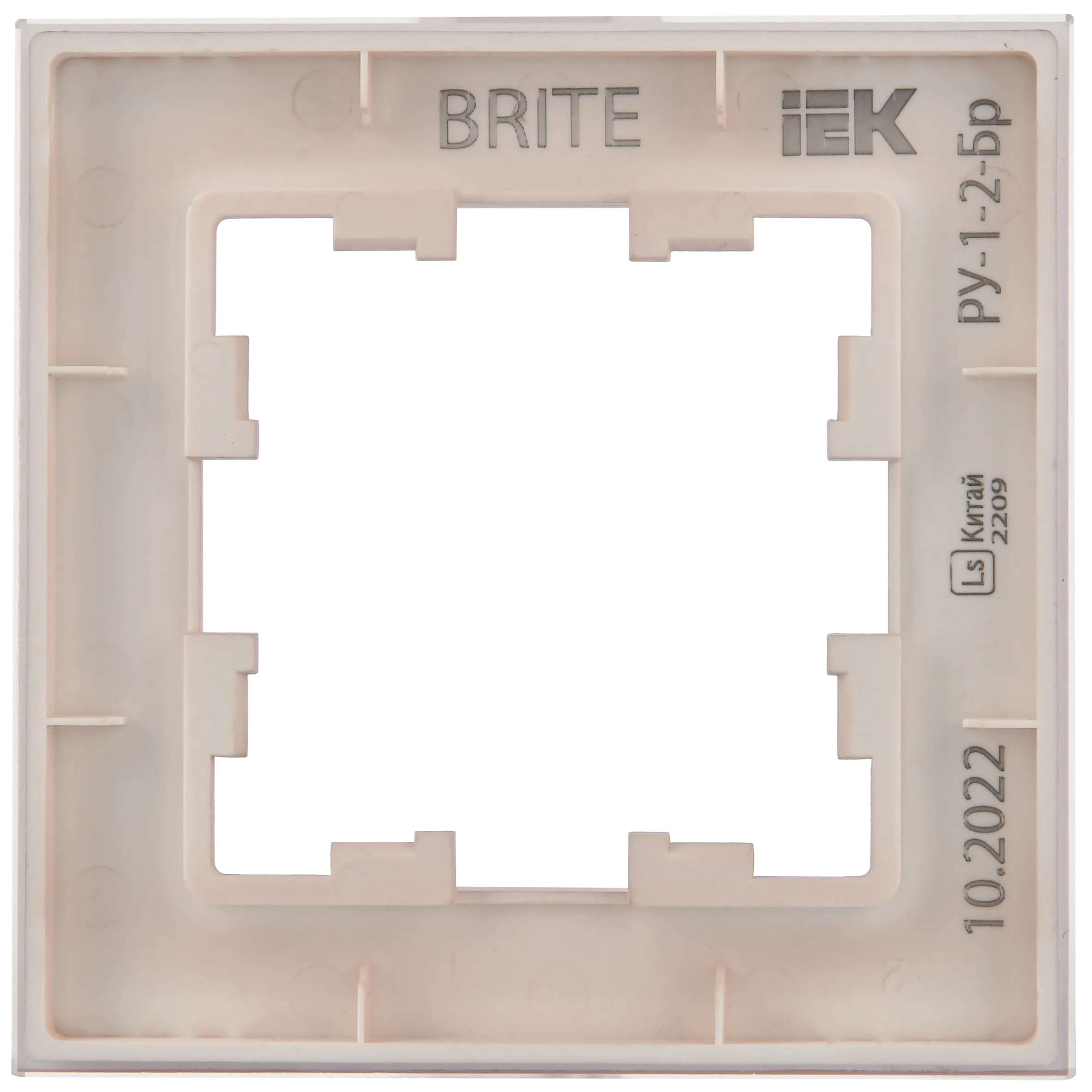 BRITE Рамка 1-местная РУ-1-2-Бр стекло розовый матовый IEK - Фото 5