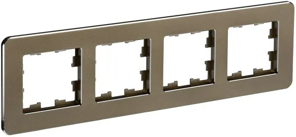 BRITE Рамка 4-местная РУ-4-1-Бр металл латунь RE IEK BR-M42-M-01-K49