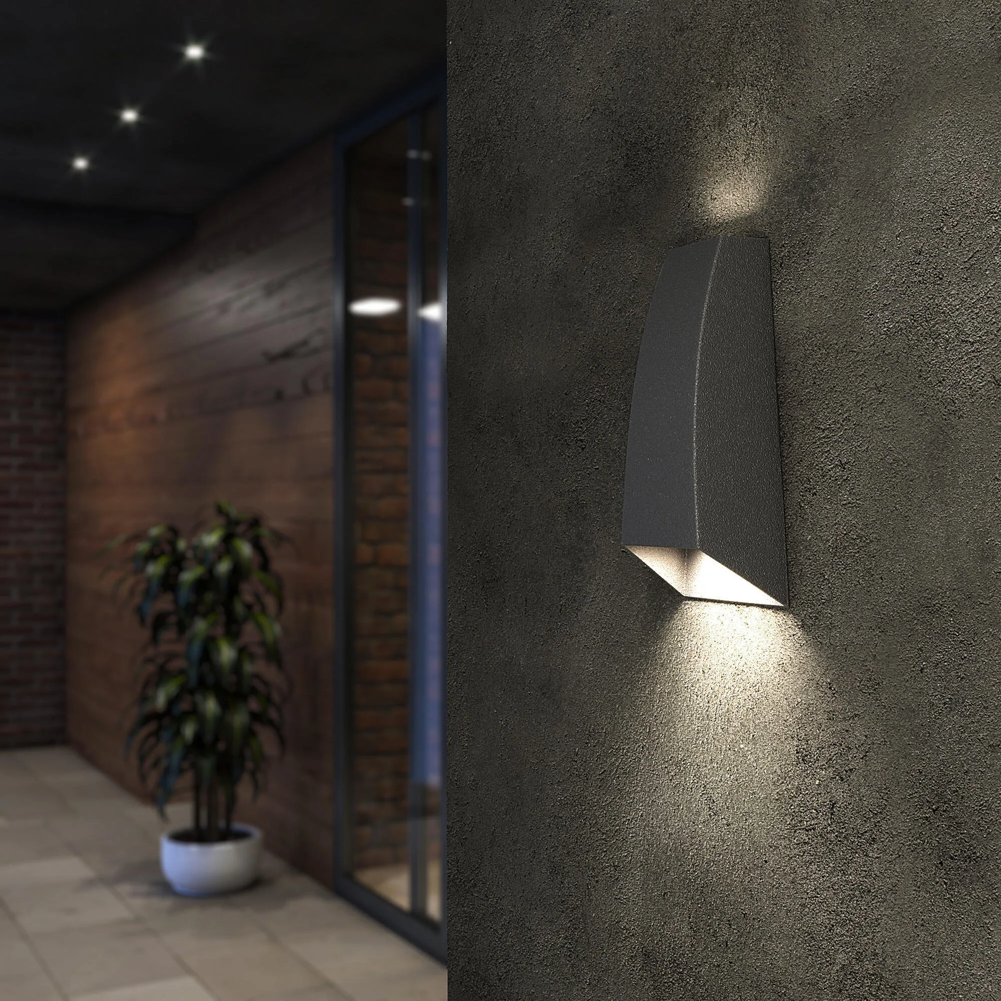 Светильник светодиодный уличный настенный 1016 TECHNO серый Elektrostandard - Фото 2