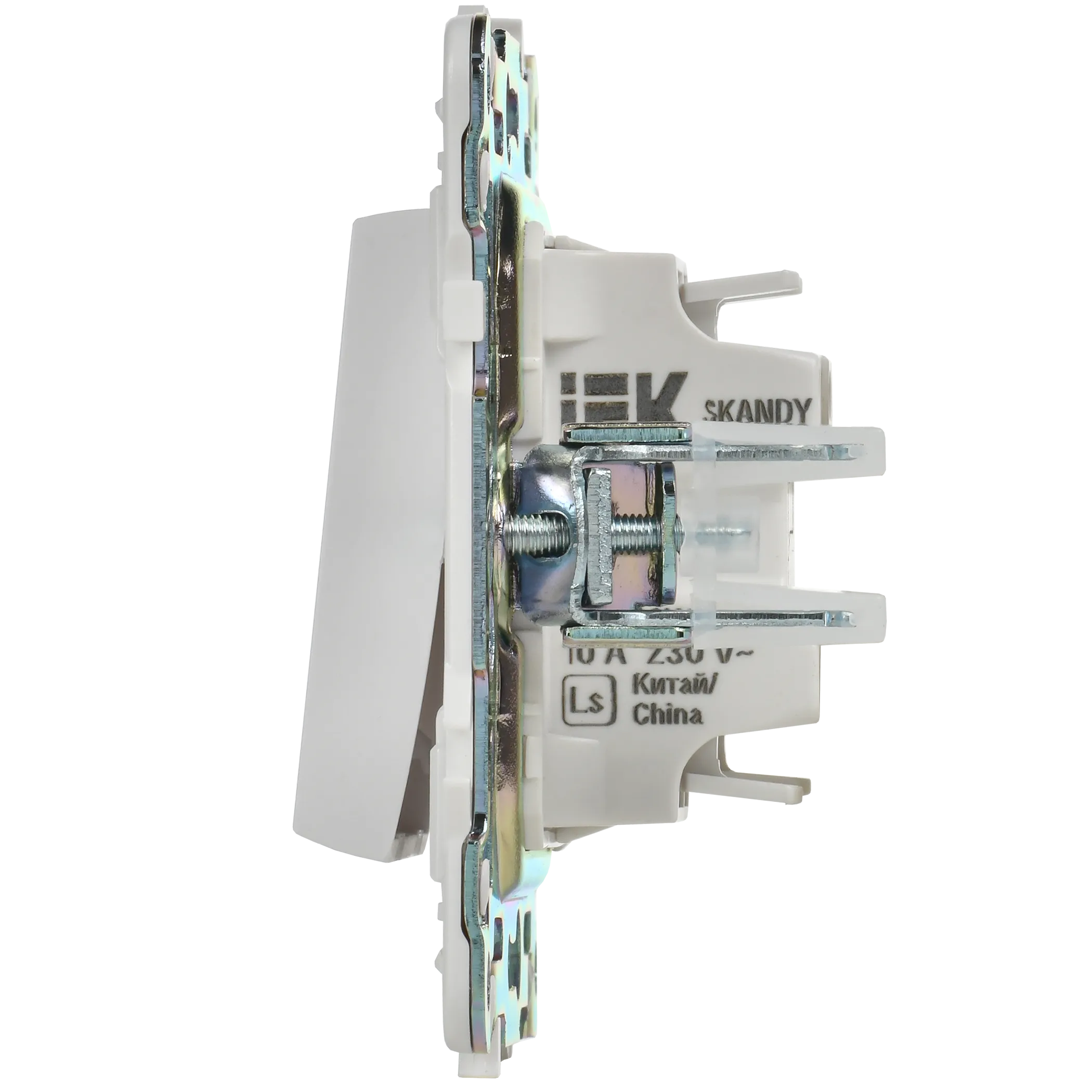 SKANDY Выключатель 1-клавишный кнопочный 10А SK-V14W арктический белый IEK - Фото 7