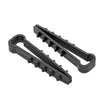 Дюбель-хомут для плоского кабеля (5-8мм) черный (100шт.) EKF