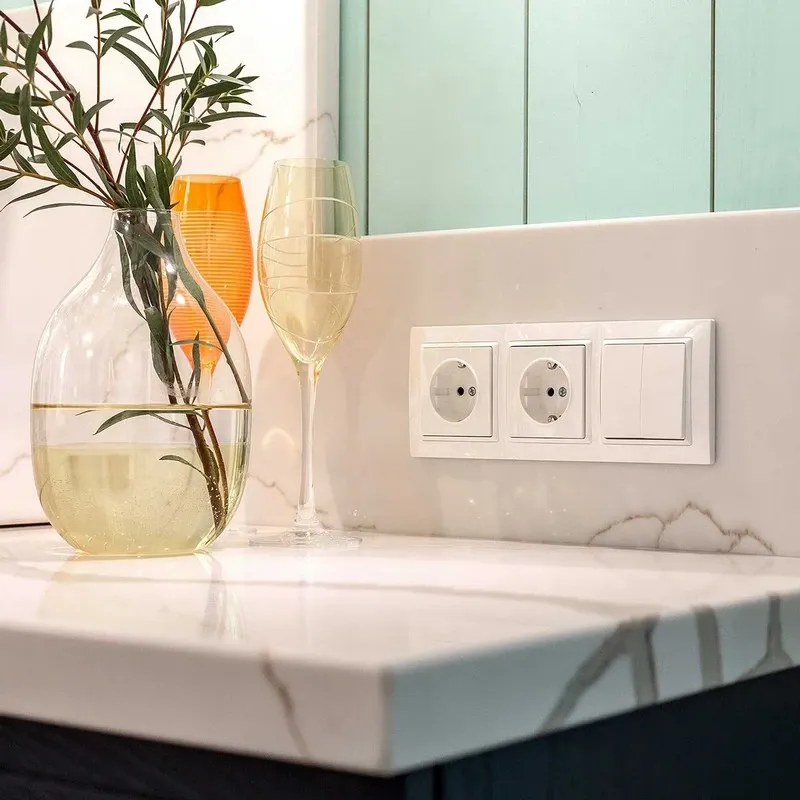 Выключатель двухклавишный (белый) Werkel - Фото 6