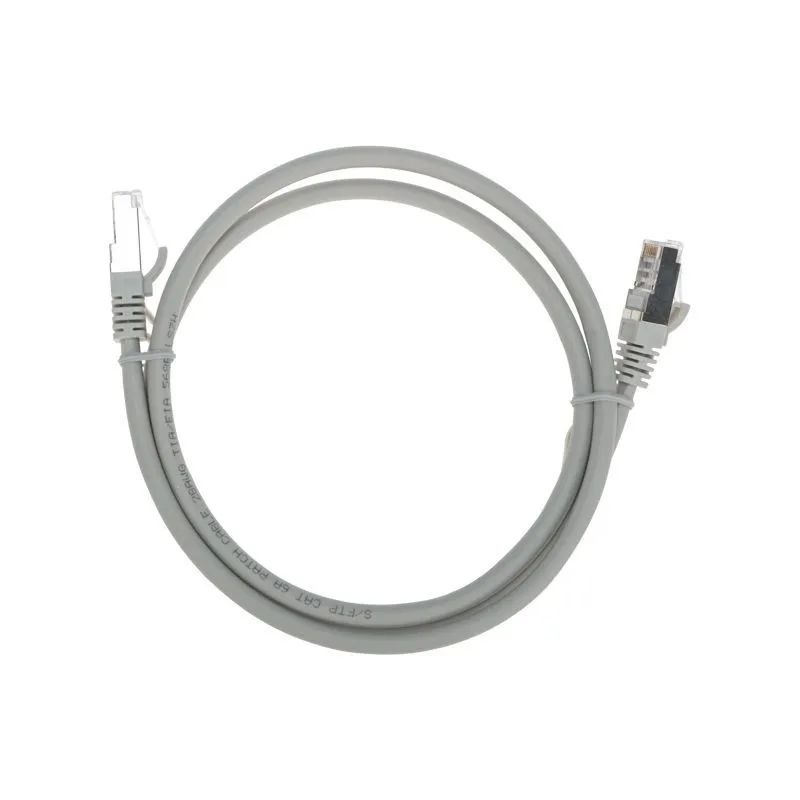 Патч-корд S/FTP, CAT 6A (10G), RJ45-RJ45, 28AWG, LSZH, серый, 1м REXANT 02-0390-1