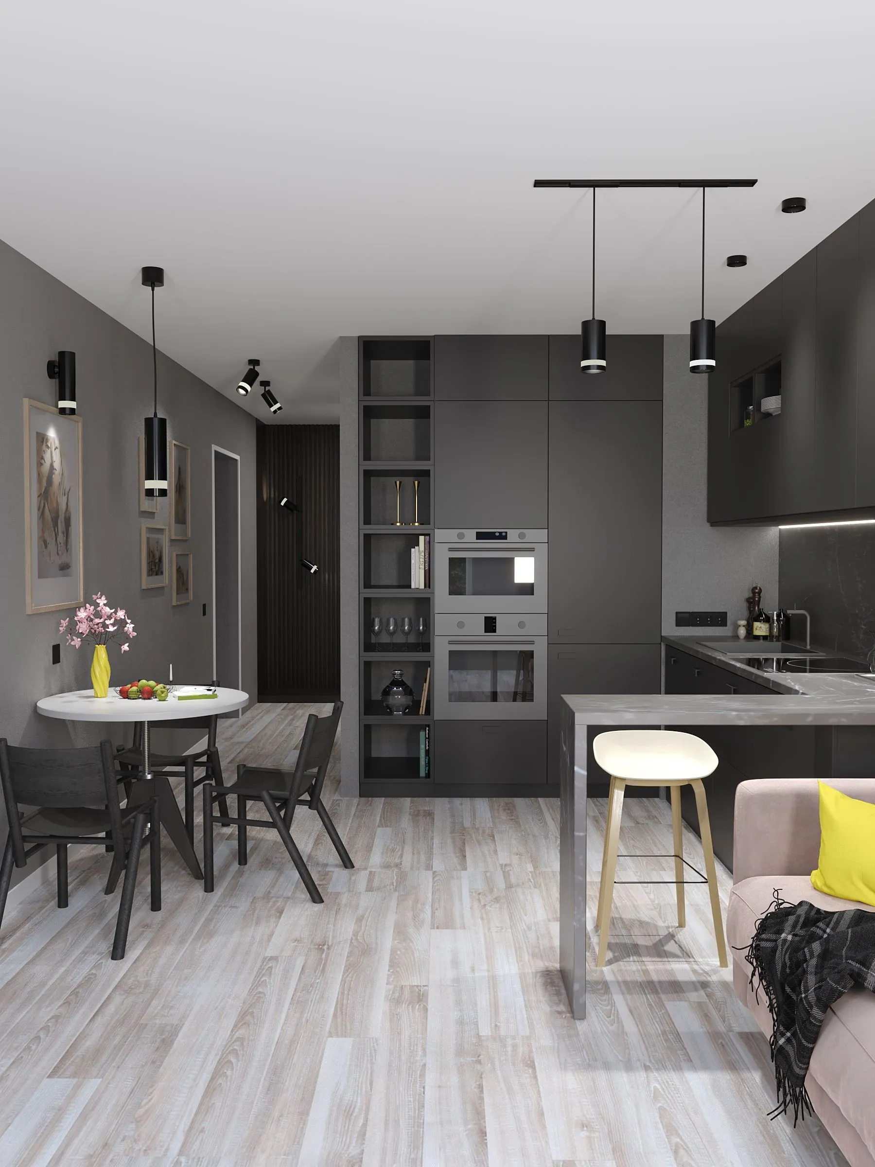 LIGHTING Светильник 4008 накладной настенный под лампу GU10 черный IEK - Фото 4