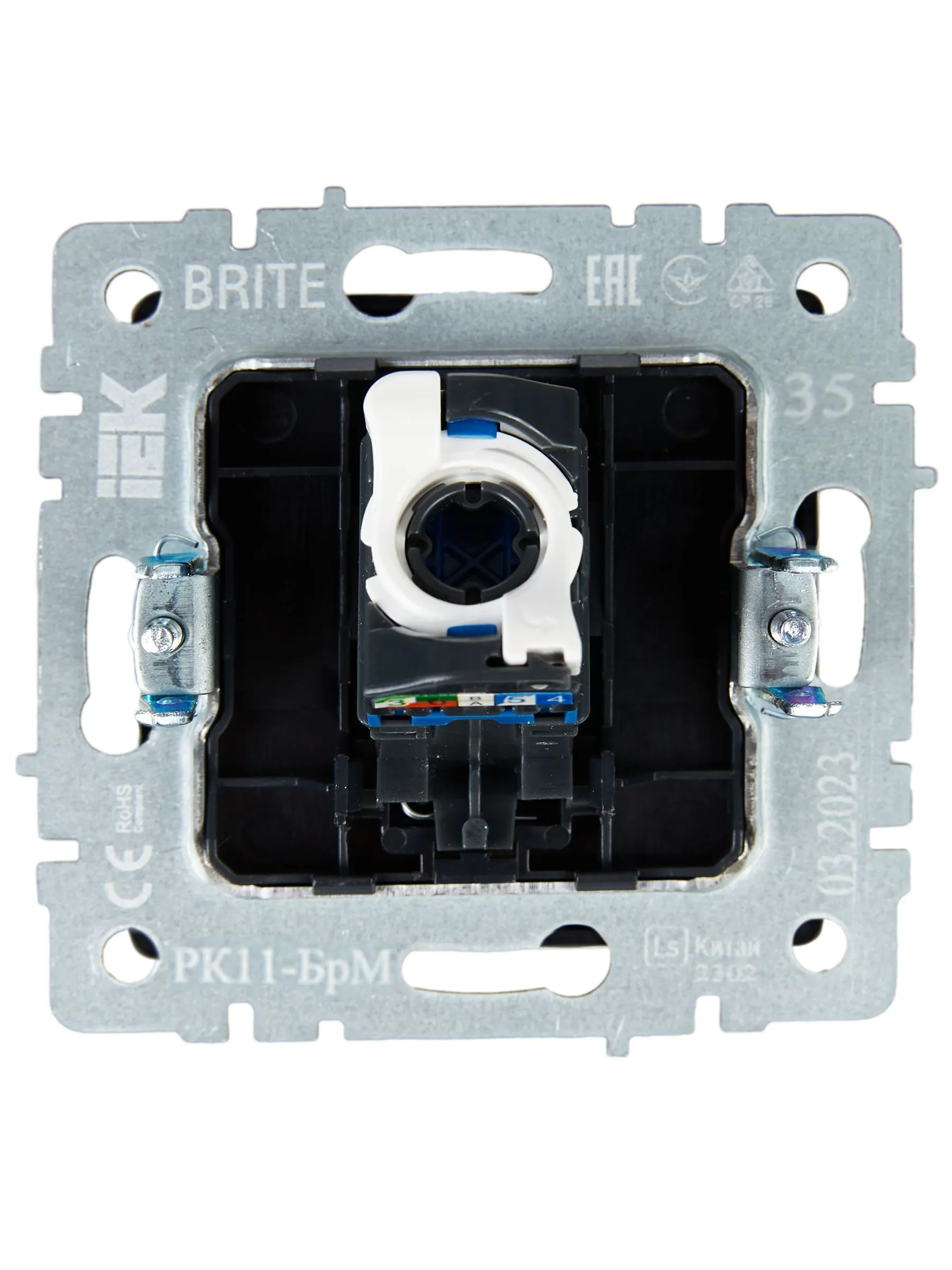 BRITE Розетка компьютерная RJ45 кат.6 РК11-БрМ маренго IEK - Фото 5