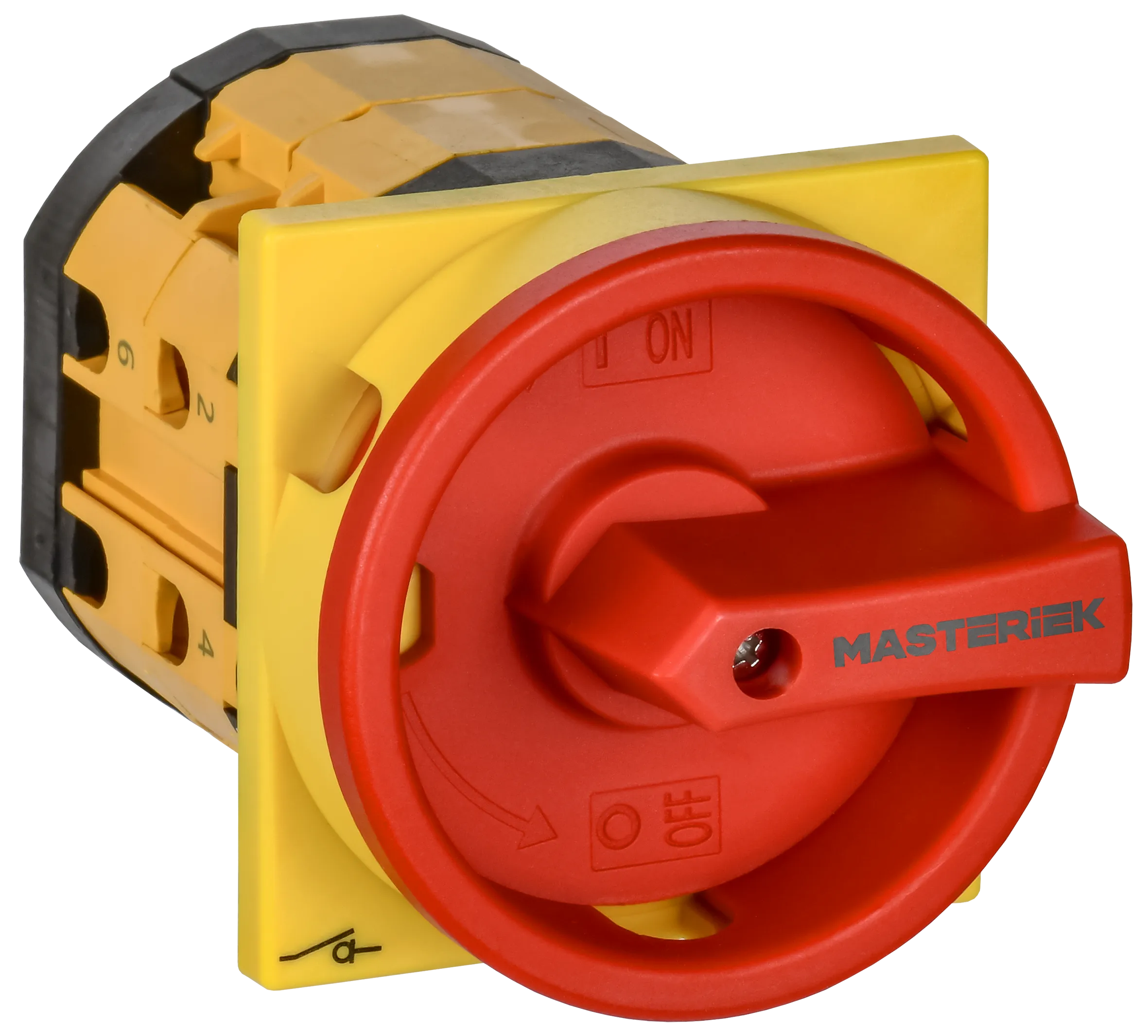 Переключатель кулачковый закрытая рукоятка аварийная 25А схема 10 IEK